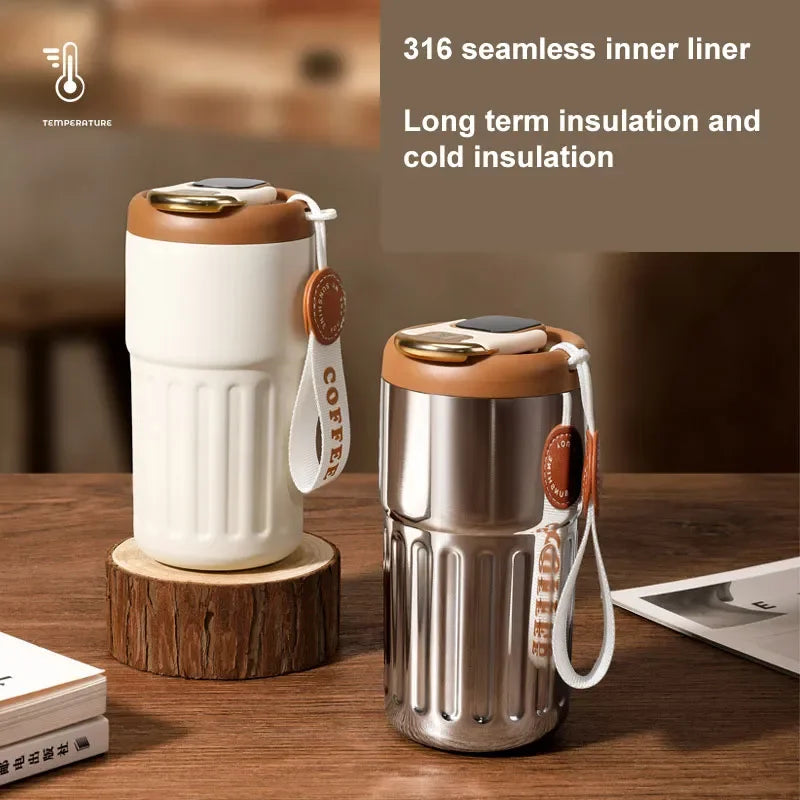 KofiCup™ Stainless Premium Thermal Cup With Temp. Indicator